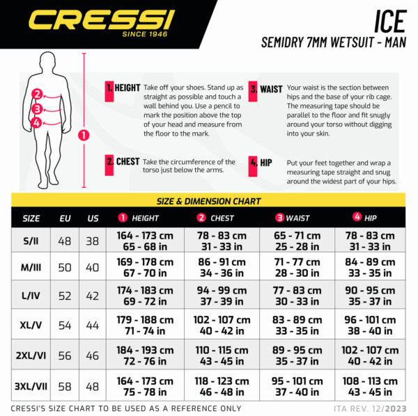 Fato de mergulho Cressi ICE 2024 masculino 7 mm - Image 3